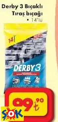 DERBY 3 BIÇAKLI TIRAŞ BIÇAĞI 4'LÜ